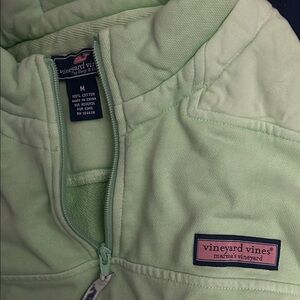 Vineyard Vines Shep Light Green Pullover Quarter Zip Sz medium